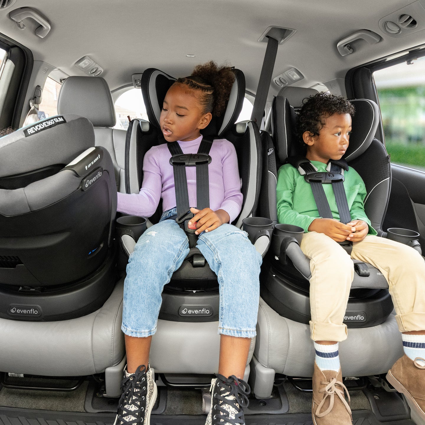 Evenflo - Revolve360 Slim 2-in-1 Rotational Car Seat - Canton Black